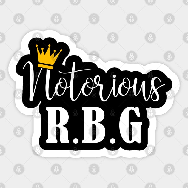 Notorious RBG Feminist for Ruth Bader Ginsburg Fan Sticker by HCMGift